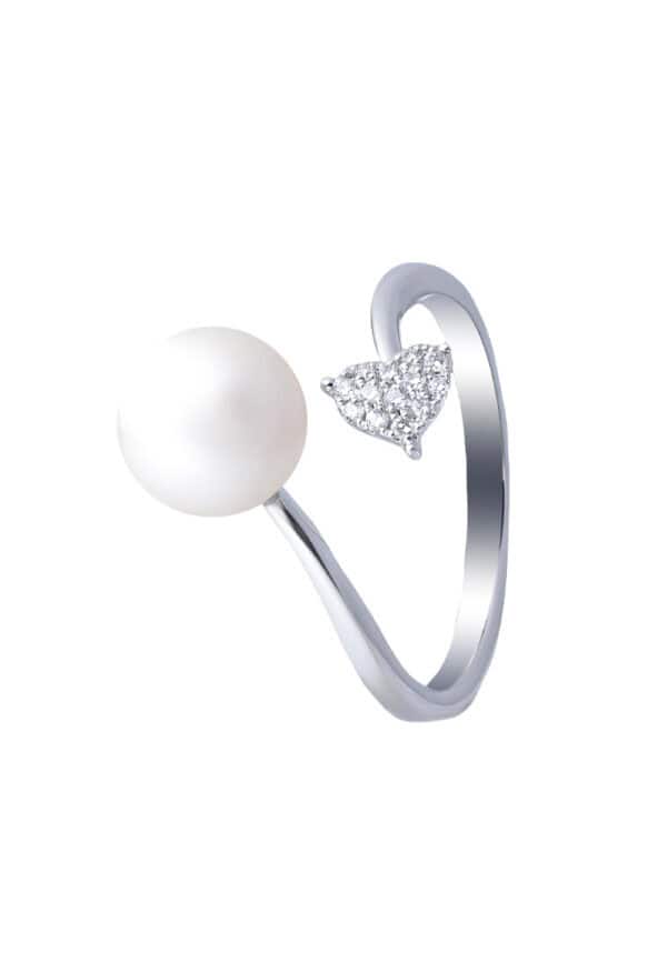 TOMEI 【珍爱多美】Pure Love Pearl Ring, White Gold 585