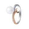 TOMEI 【珍爱多美】Pure Love Pearl Ring, White+Rose Gold 585