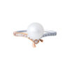 TOMEI 【珍爱多美】Pure Love Pearl Ring, White+Rose Gold 585