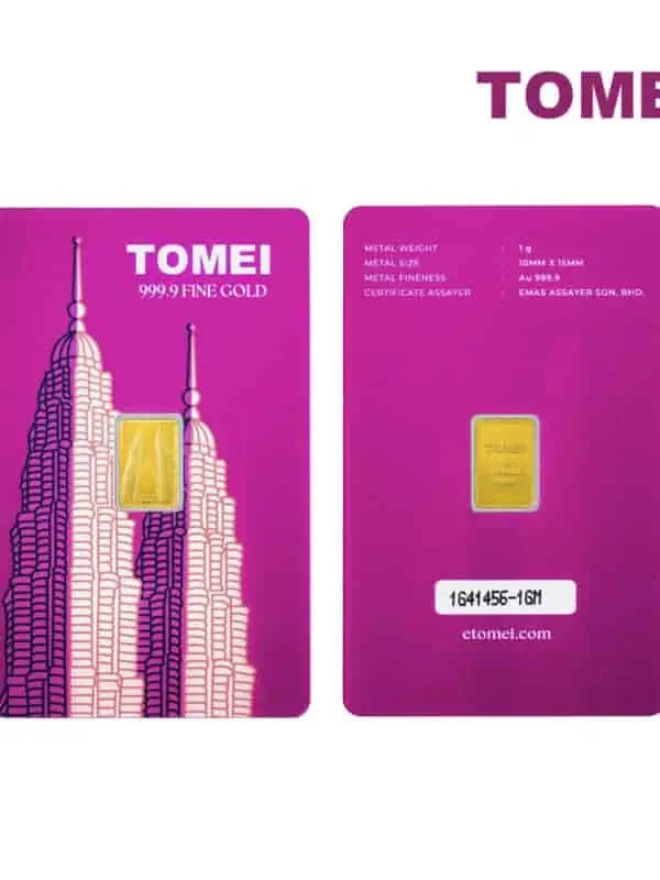 [TOMEI Exclusive] KLCC Twin Towers Gold Bar | 1 Gram | Fine Gold 9999