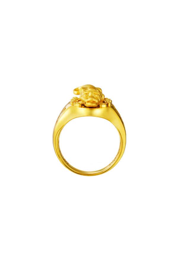 TOMEI The Prosperous Pixiu Ring, Yellow Gold 916