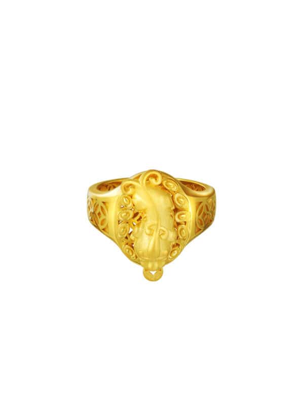 TOMEI The Prosperous Pixiu Ring, Yellow Gold 916