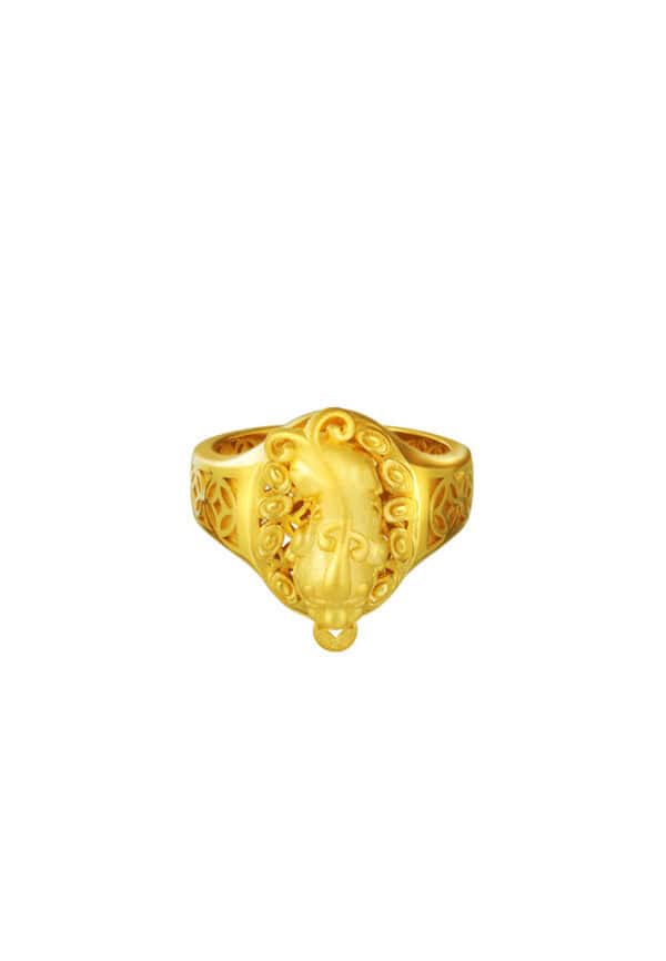 TOMEI The Prosperous Pixiu Ring, Yellow Gold 916