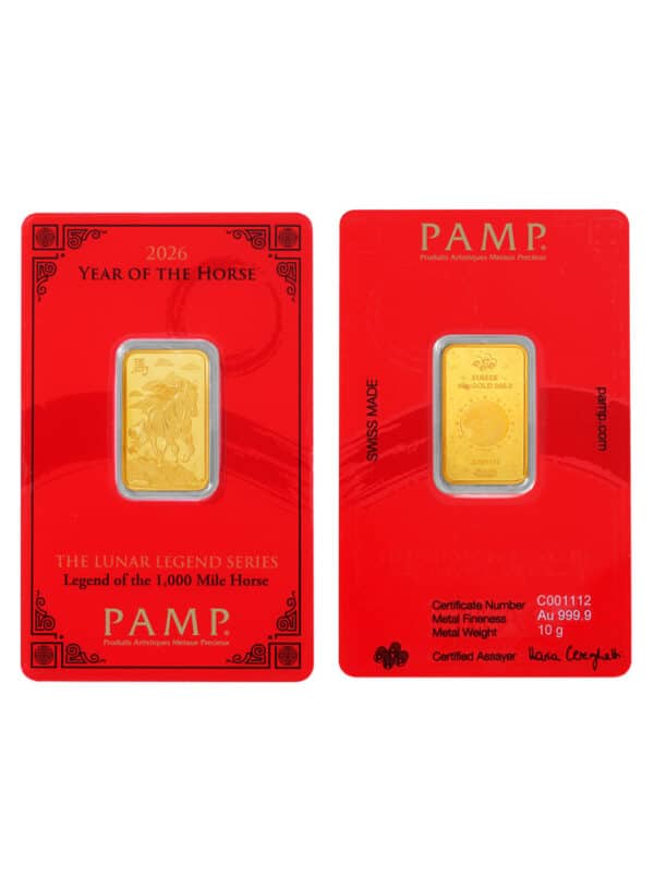 TOMEI x PAMP Suisse | The Lunar Legend Series 2026 | Legend Of The Horse 10GM | Fine Gold 9999