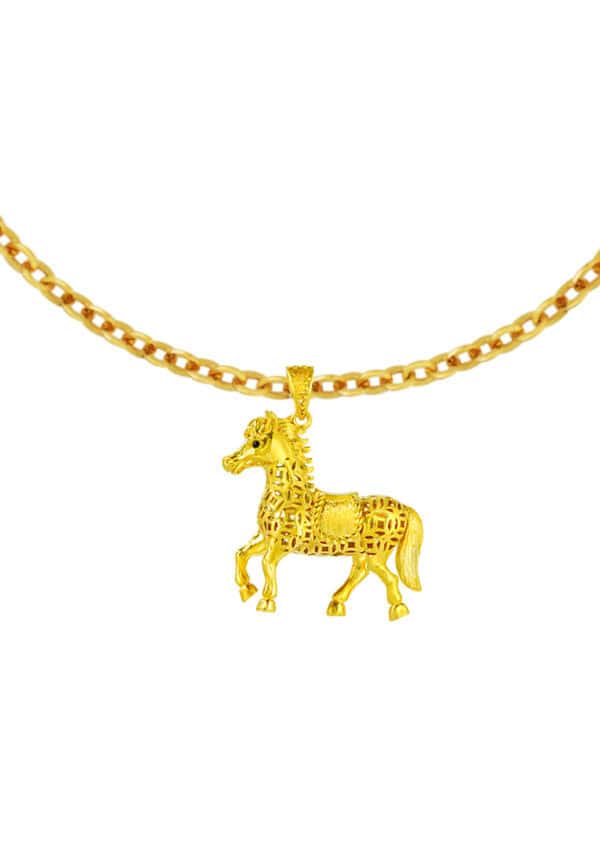 TOMEI The Bountiful Horse Pendant, Yellow Gold 916