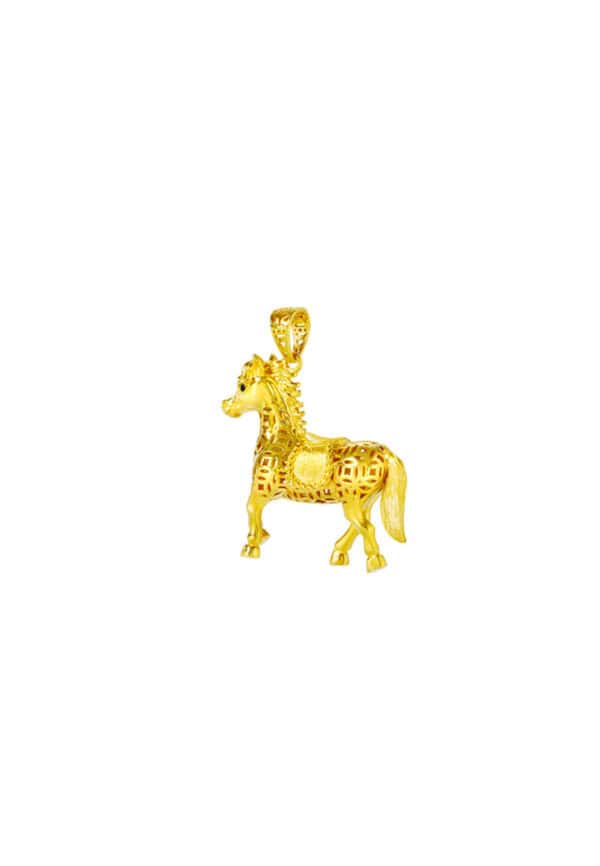 TOMEI The Bountiful Horse Pendant, Yellow Gold 916