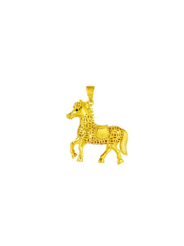 TOMEI The Bountiful Horse Pendant, Yellow Gold 916