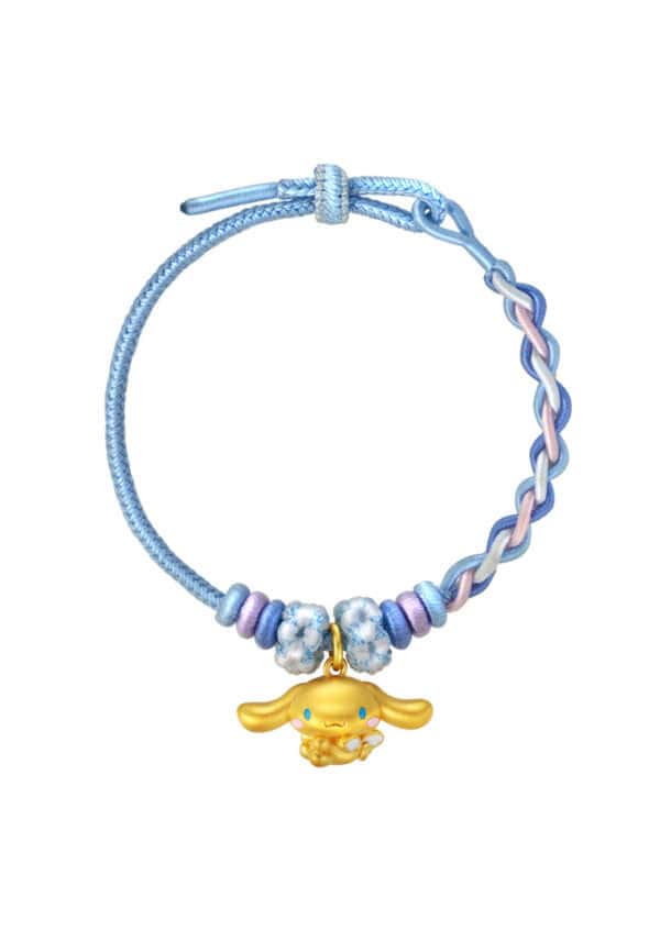 762x1100_0018_Sony_51931HK-CN-5D-01 TOMEI X Sanrio Cinnamoroll 5D Charm with Blue Rope Bracelet, Yellow Gold 999