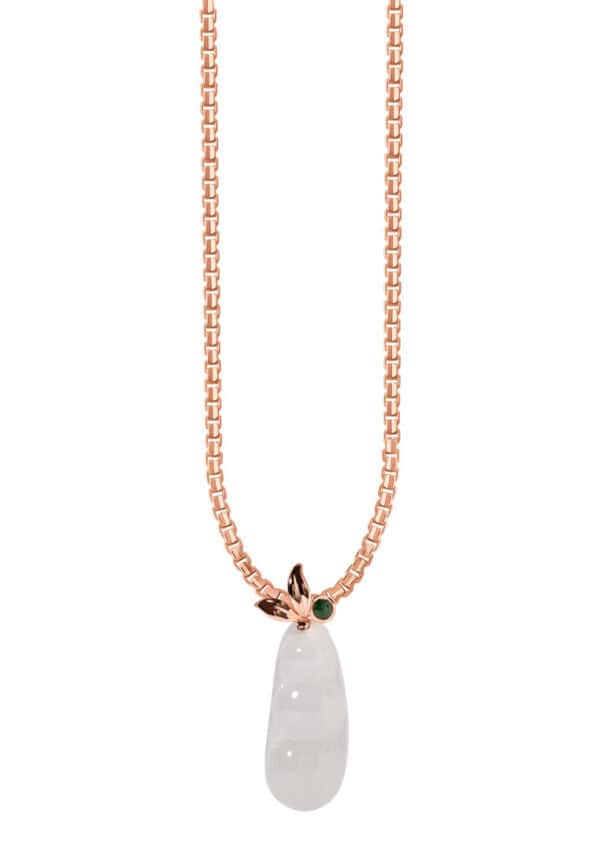 Tomei_0000_P6447R_1.psdcopy TOMEI Sweet Pea Jade Pendant, Rose Gold 750