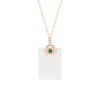 TOMEI Nephrite Series Peace Marker Necklace, Rose Gold 750