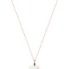 TOMEI Nephrite Heart Necklace, Rose Gold 750