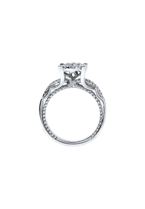 TOMEI Seri Embers Diamond Ring, White Gold 750