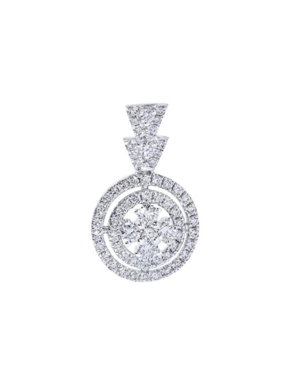 TOMEI Sinar Aura Diamond Pendant, White Gold 750