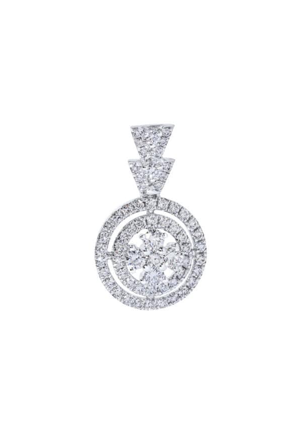 TOMEI Sinar Aura Diamond Pendant, White Gold 750