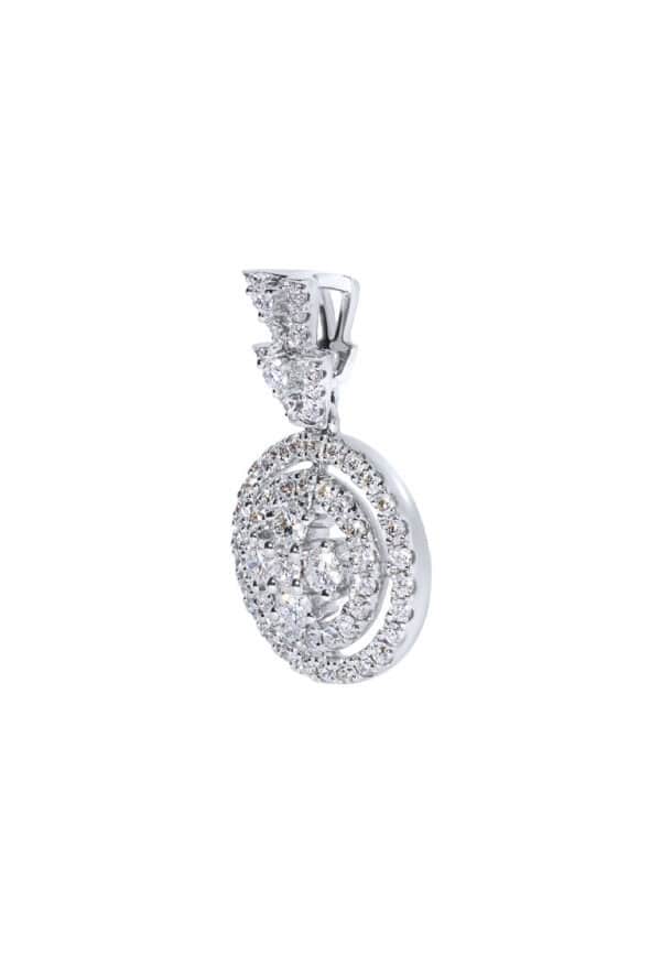 TOMEI Sinar Aura Diamond Pendant, White Gold 750
