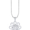 TOMEI Sinar Aura Diamond Pendant, White Gold 750