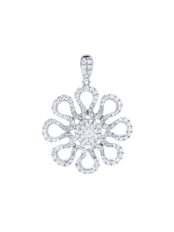 TOMEI Sinar Aura Diamond Pendant, White Gold 750
