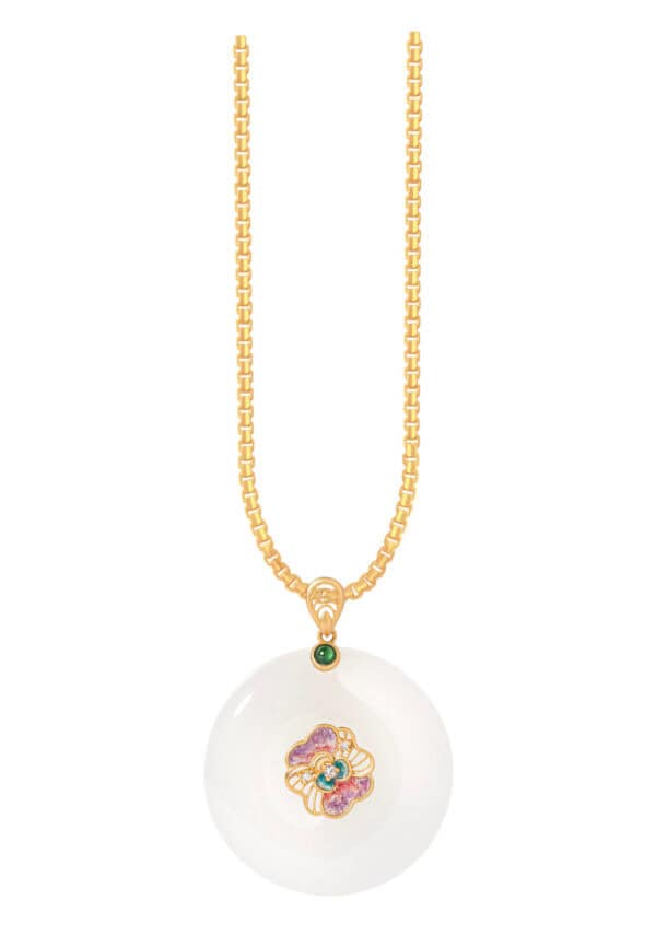 TOMEI Nephrite Series Hall Of Fortune Pendant, Yellow Gold 750