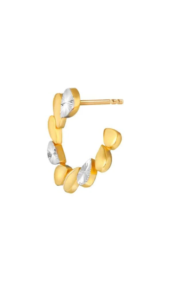TOMEI Diamond Cut Collection Earrings, Yellow Gold 916