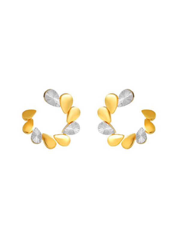 TOMEI Diamond Cut Collection Earrings, Yellow Gold 916