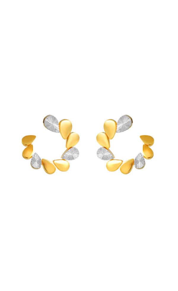 TOMEI Diamond Cut Collection Earrings, Yellow Gold 916