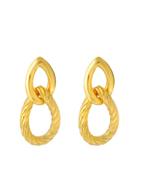 TOMEI Earrings, Yellow Gold 916
