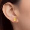 TOMEI Flower Earrings, Yellow Gold 916
