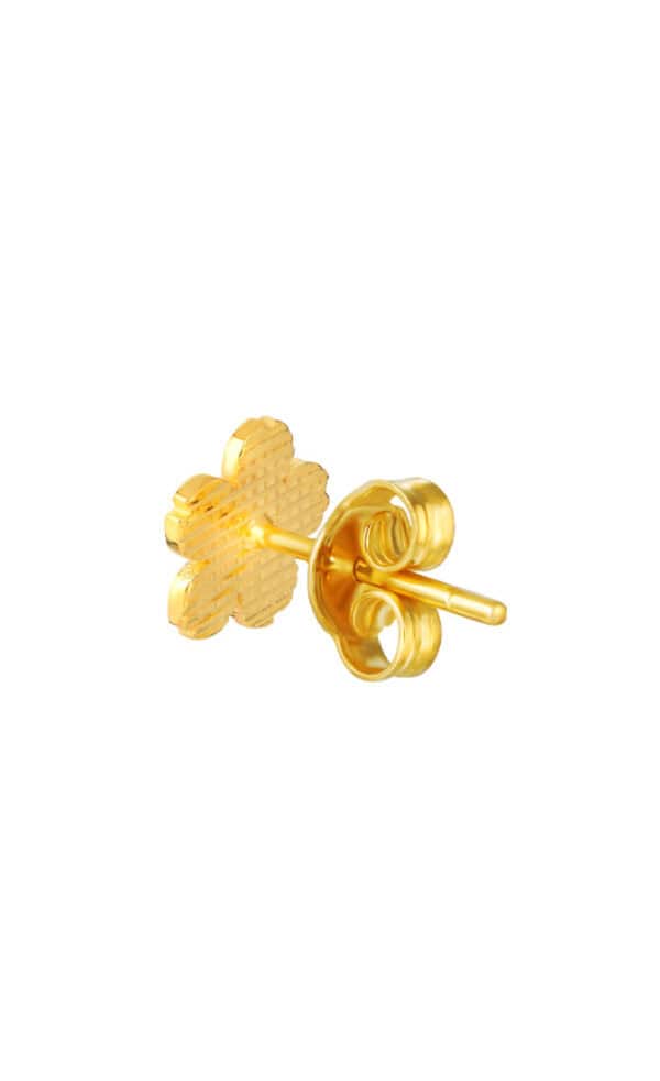 TOMEI Flower Earrings, Yellow Gold 916