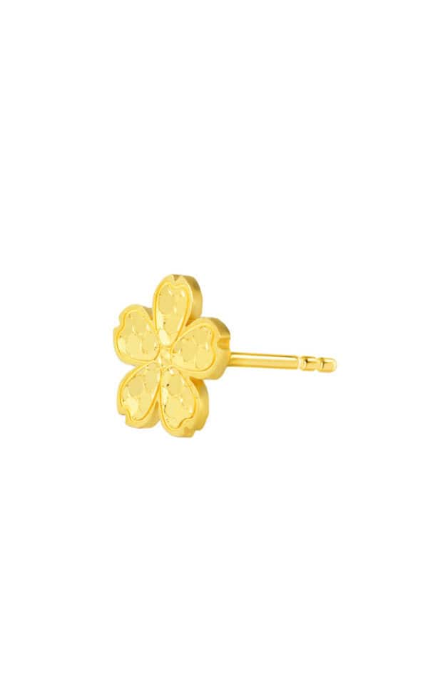 TOMEI Flower Earrings, Yellow Gold 916