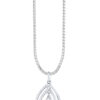 TOMEI Diamond Pendant, White Gold 750
