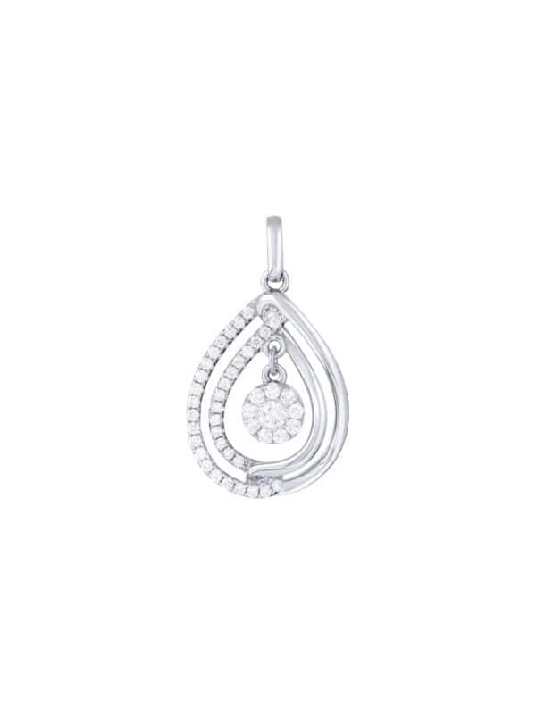 TOMEI Diamond Pendant, White Gold 750