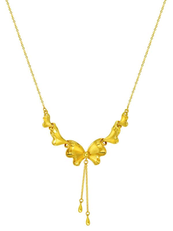 TOMEI x Xifu Butterfly Necklace, Yellow Gold 999