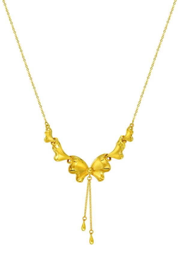 TOMEI x Xifu Butterfly Necklace, Yellow Gold 999