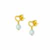 TOMEI Jade Earrings, Yellow Gold 916