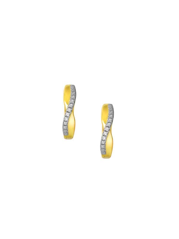 TOMEI Diamond Cut Collection Earrings, Yellow Gold 916
