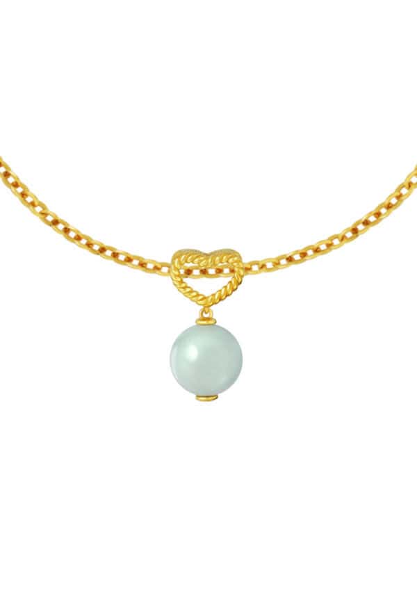 TOMEI Jade Pendant, Yellow Gold 916