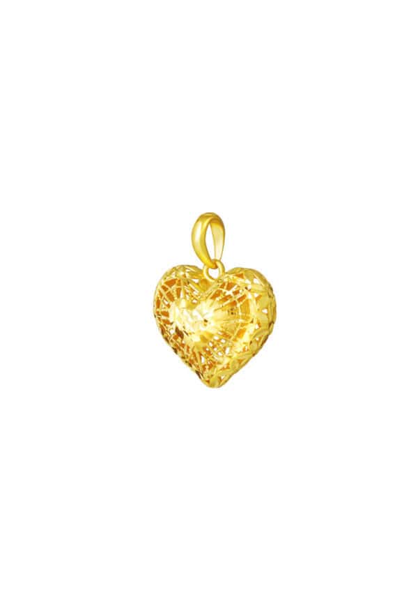 TOMEI Heart Pendant, Yellow Gold 916