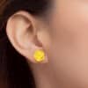 TOMEI x Xifu Rosey Earrings, Yellow Gold 999