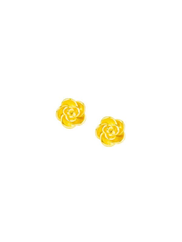 TOMEI x Xifu Rosey Earrings, Yellow Gold 999