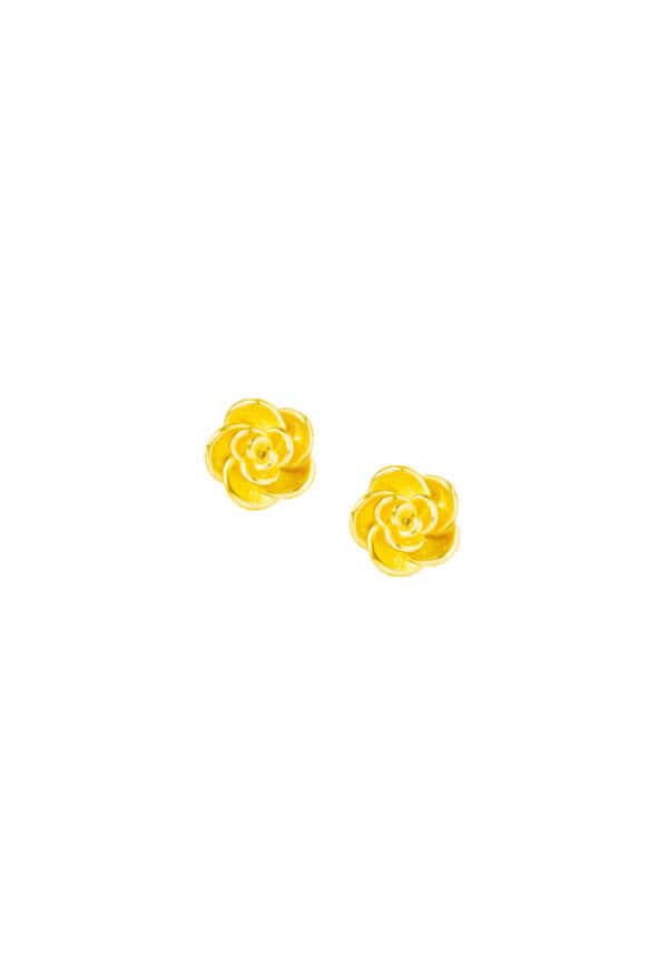 TOMEI x Xifu Rosey Earrings, Yellow Gold 999