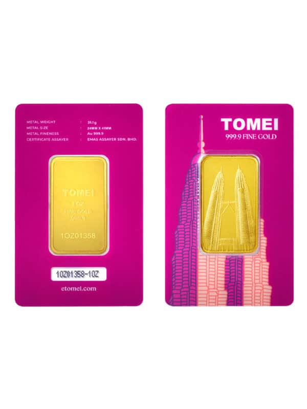 [TOMEI Exclusive] KLCC Twin Towers Gold Bar 1OZ I Fine Gold 9999