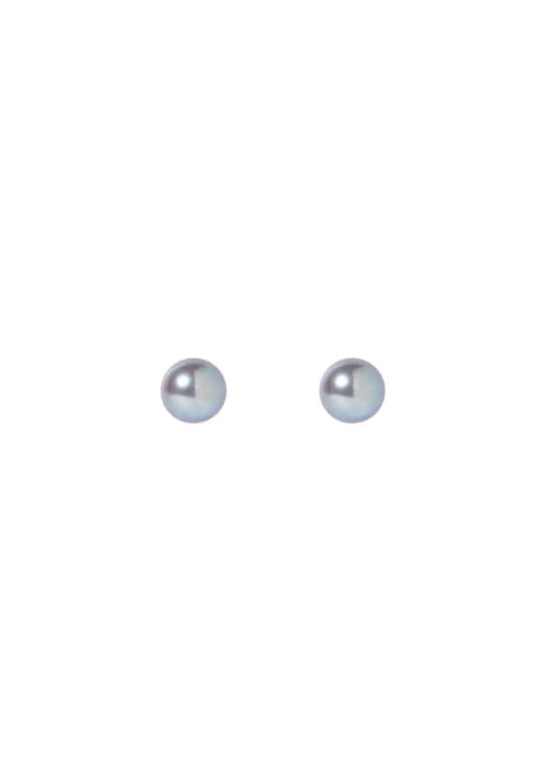 TOMEI Akoya Pearl 7mm Earrings,White Gold 750