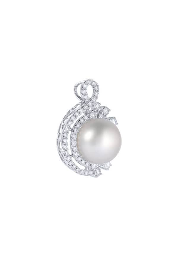 TOMEI South Sea Pearl Pendant, White Gold 750