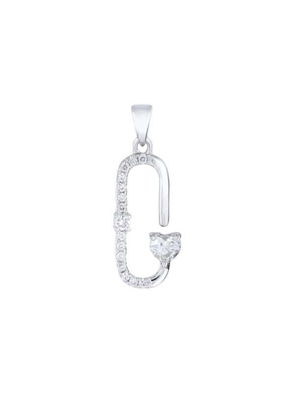 TOMEI Diamond Pendant, White Gold 750
