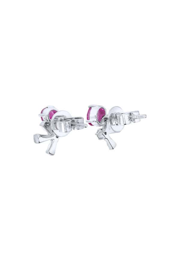 TOMEI Ruby Earrings, White Gold 750