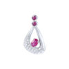 TOMEI Ruby Pendant, White Gold 750