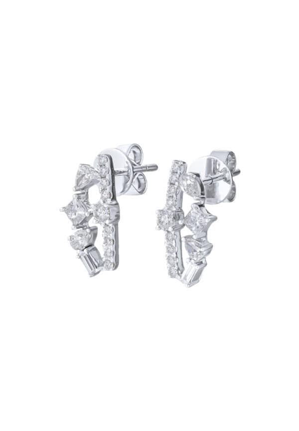 TOMEI Diamond Earrings, White Gold 750