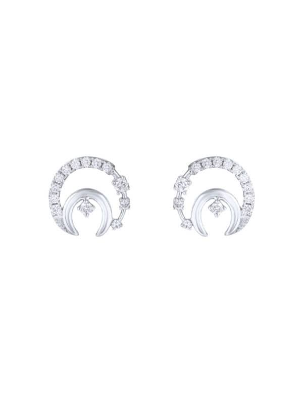 TOMEI Diamond Earrings, White Gold 750