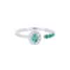 TOMEI Emerald Ring, White Gold 750