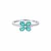 TOMEI Emerald Ring, White Gold 750